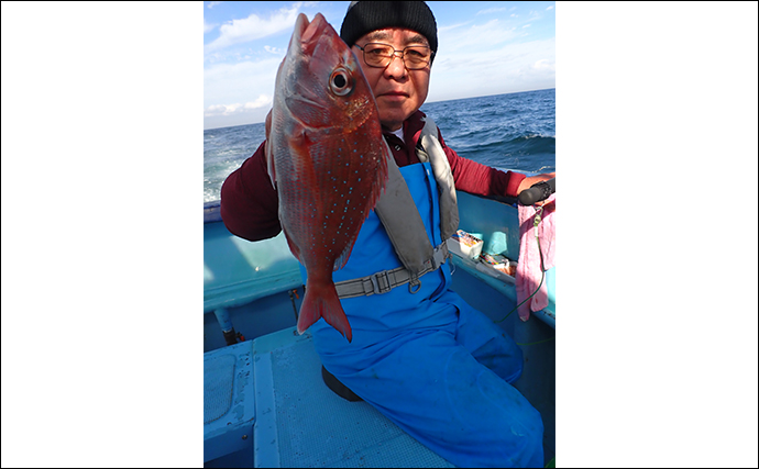 ハナダイ五目釣りで35cm頭に釣る人36尾【千葉・片貝】ゲストにマハタ顔見せ