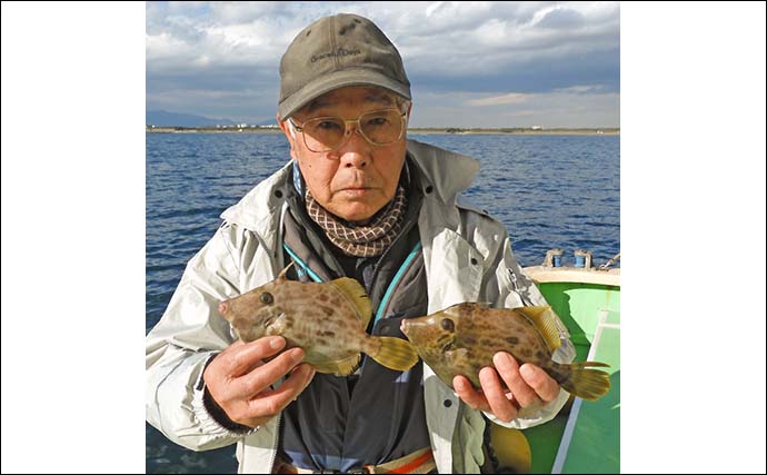 相模湾の船カワハギ釣りで26cm頭に船中全員が本命ゲット【神奈川・まごうの丸】