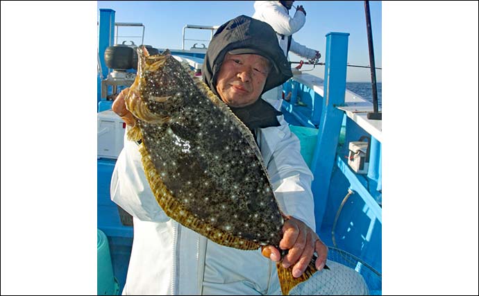 広域解禁した茨城沖の船ヒラメ釣りで5kg筆頭に本命続々登場【桜井丸】