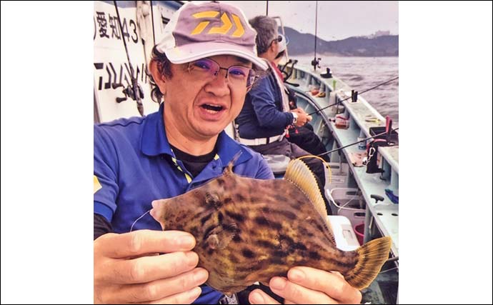 『東海カワハギ釣行会』で28cm筆頭に釣る人本命32匹キャッチ【愛知・石川丸】