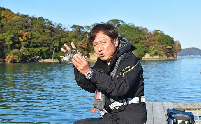 ダンゴ釣り名手が日本海のイカダでクロダイを狙う【福井・金丸渡船】