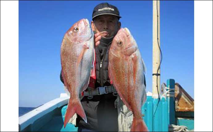 関西エリアの【船釣り特選釣果】 34cm超大型カワハギが堂々浮上