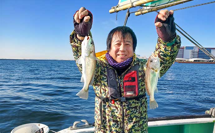 東京湾LTアジ釣行でトップ95尾【千葉・林遊船】ライン引き釣法が効率的