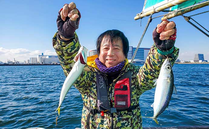 東京湾LTアジ釣行でトップ95尾【千葉・林遊船】ライン引き釣法が効率的
