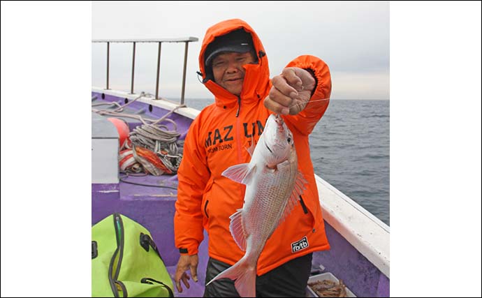 テンヤマダイ釣りで食べごろサイズのマダイを連打【千葉・つる丸】