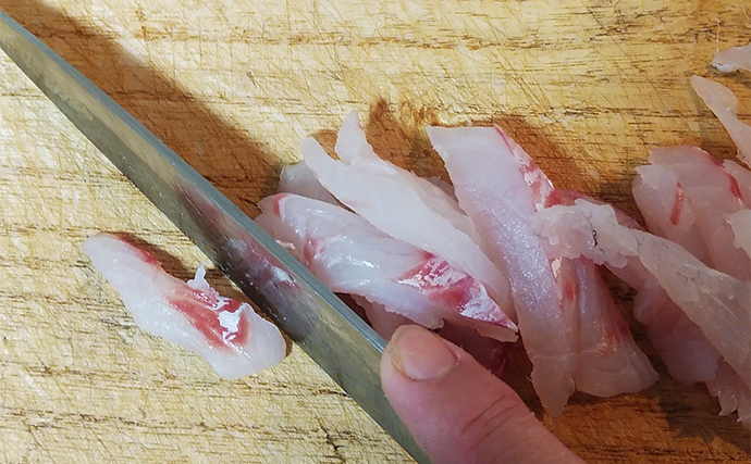 釣魚で作る「おつまみ」レシピ：オナガグレの酢物　軽く漬けるのが美味