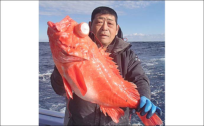 深海釣りで5kg頭に釣る人メヌケ3尾【千葉】ゲストのキンメでクーラーボックスは満タン