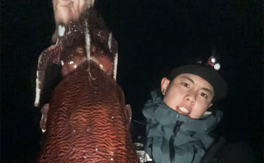 屋久島エギング釣行で大型アオリイカ『レッドモンスター』を狙う　初日から1.4kgが顔出し