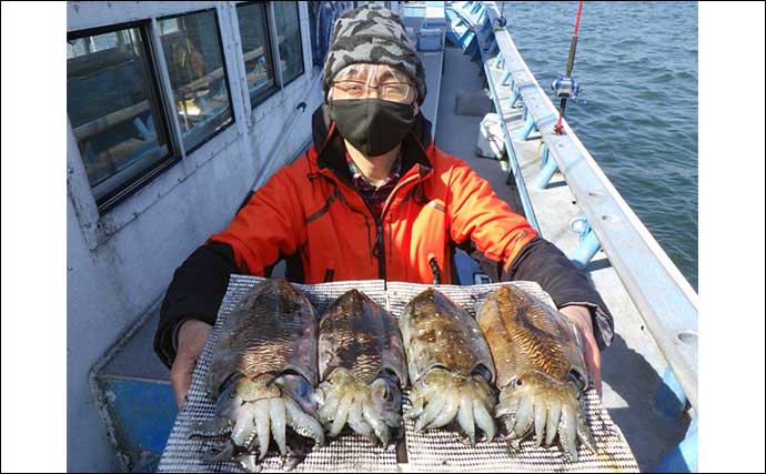 【船釣り釣果速報】伊良湖沖のコウイカ釣りで好釣果キープ（愛知）