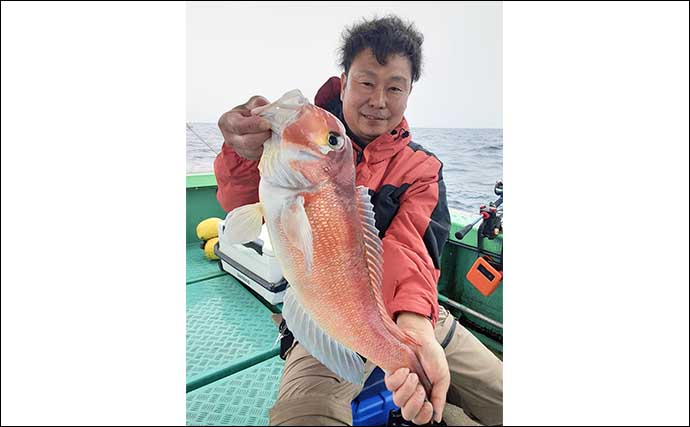 【釣果速報】響灘のタイ五目釣りで3kg超えタカバ（マハタ）を好捕（福岡）