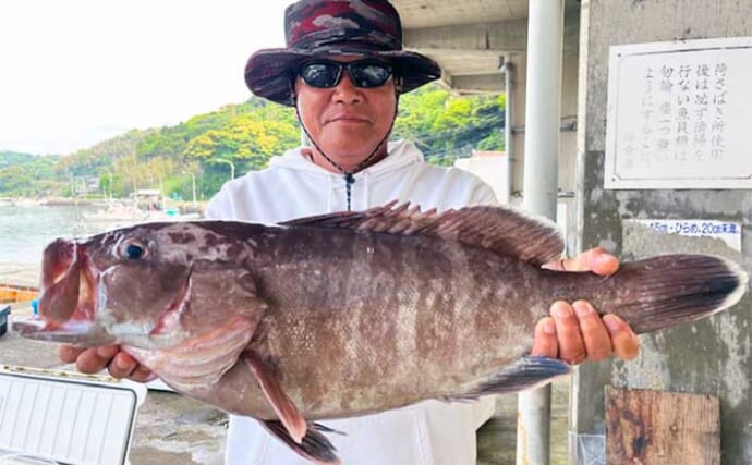 【船釣り釣果速報】壱岐方面のタイ釣りで好ゲストに大型タカバ顔見せ（長崎・佐賀）