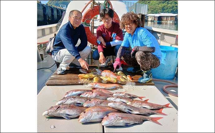 【船釣り釣果速報】壱岐方面のタイ釣りで好ゲストに大型タカバ顔見せ（長崎・佐賀）