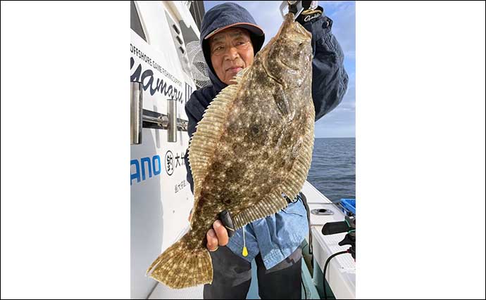 【船釣り釣果速報】落とし込みや泳がせ釣りで大型ヒラメ顔出し（大分・熊本）