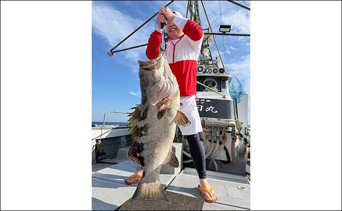 【船のエサ釣り最新釣果】イカを泳がせて10kgの高級魚アラ（クエ）をGET！