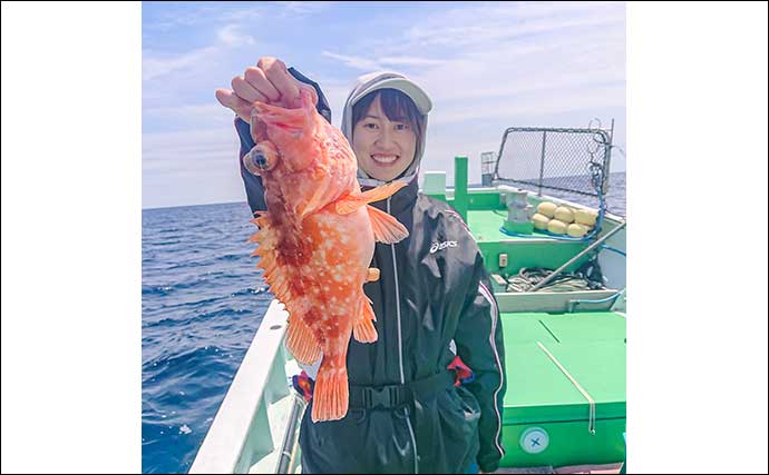 中深海釣りでオニカサゴ5匹にアヤメカサゴ7匹をキャッチ【三重・大宏丸】