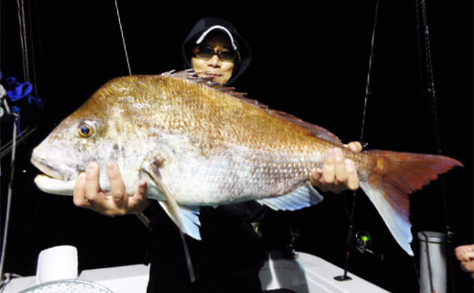 【船釣り釣果速報】釣ったイカを泳がせて80cm大型マダイをキャッチ（福岡）