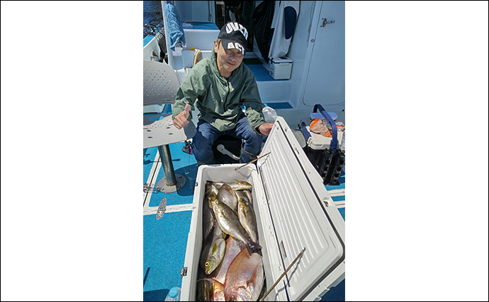 【船釣り釣果速報】釣ったイカを泳がせて80cm大型マダイをキャッチ（福岡）