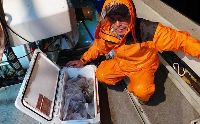 【夜焚きイカ釣果速報】銅突き仕掛けで釣る人100匹超えと上向き（福岡）