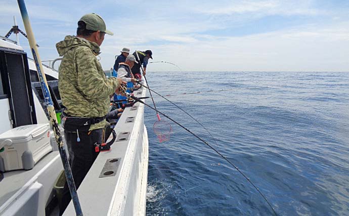 大山沖イサキ釣りで35cm頭に6匹【愛知・大進丸】今後のシーズン本格化に期待