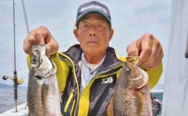 コマセ釣りで38cm筆頭に良型イサキ＆アジ2桁釣果に満足【愛知・第二武丸】