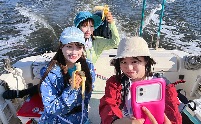 「落水もOK！」なスマホケース『DIVAID』のお陰で釣り女子会は大盛況　東京湾で大型魚続々