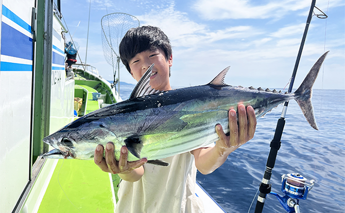 相模湾ライブベイト釣りでホンガツオ入れ食い【神奈川・葉山発】35kgキハダも船中浮上