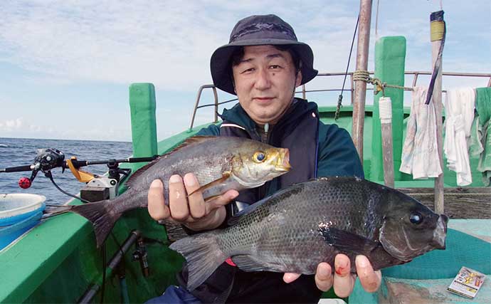 大原沖の船イサキ釣りで半分以上の人が規定数50尾を達成！【千葉・ニビヤ吉栄丸】