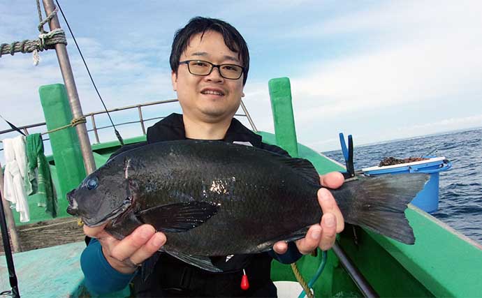 大原沖の船イサキ釣りで半分以上の人が規定数50尾を達成！【千葉・ニビヤ吉栄丸】