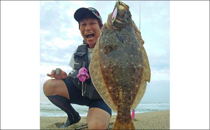 サーフルアー釣行で46cm肉厚ヒラメをキャッチ【茨城・赤浜海岸】朝マヅメに早巻きでヒット