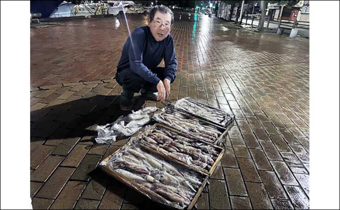 【夜焚きイカ釣果速報】釣る人でヤリイカ120尾前後！日により数にムラあり（福岡）