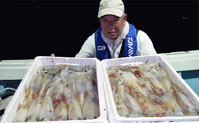 【夜焚きイカ釣果速報】釣る人でヤリイカ120尾前後！日により数にムラあり（福岡）