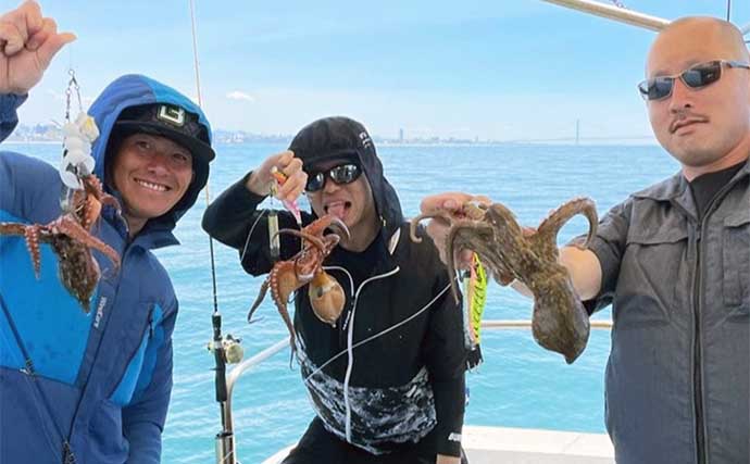 関西エリアの【船釣り特選釣果】 丹後半島のイカメタル便でシロイカ大漁！