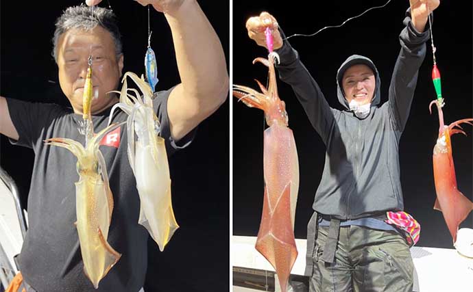 関西エリアの【船釣り特選釣果】 丹後半島のイカメタル便でシロイカ大漁！