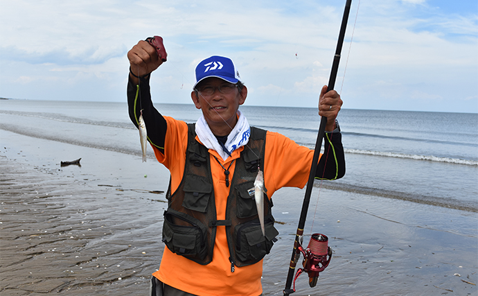 夏のサーフでのシロギス投げ釣り上達のコツ【仕掛け・ポイント・釣り方を解説】