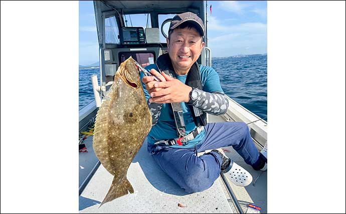 芦屋沖タイラバ釣行で50cm級頭にマダイ連打【福岡】好ゲストにマハタとヒラメ