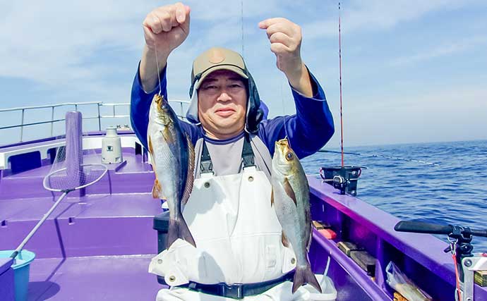 外房・大原沖のイサキ釣りで本命連発【千葉・春栄丸】ゲストにシマアジも好ヒット