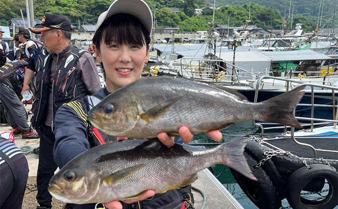 沖磯フカセ釣りで40cm超イサキとクロ手中【長崎・宮之浦】クロキツネザルのお陰？