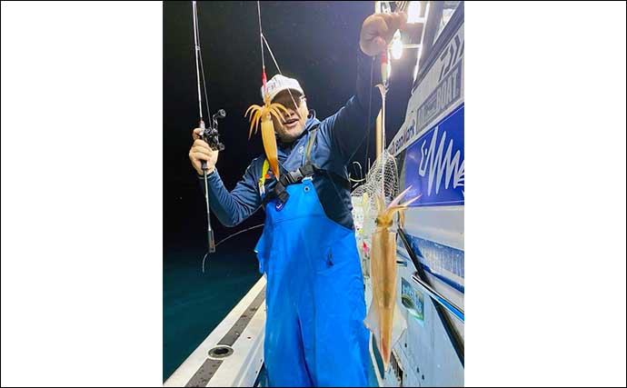 初夏から始まる三陸沿岸ムギイカ釣りを堪能【岩手】ケンサキイカ混じりで連発