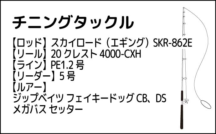 陸っぱりチニング釣行で40cm超えチヌをキャッチ【熊本】プロペラ付きのルアーにヒット