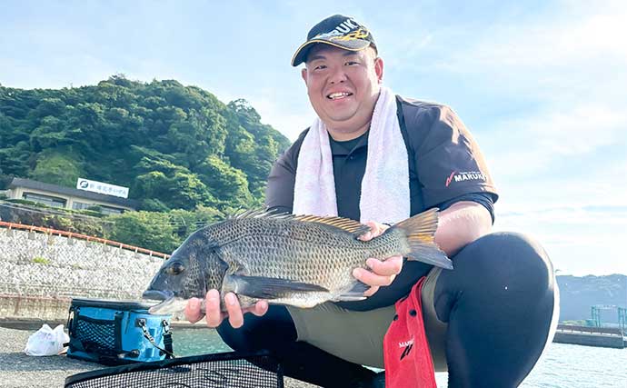 堤防ウキダンゴ釣りで51cm「年無し」を筆頭にクロダイ2尾をキャッチ【静岡・西伊豆】