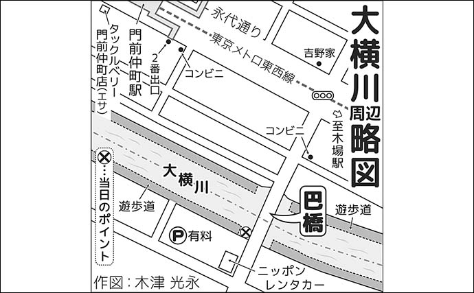 大横川のハゼ釣りで12cmマハぜと対面【東京】ゲリラの豪雨の影響で魚影薄めか