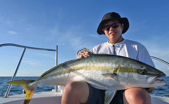 玄界灘のジギング釣行で11kgヒラマサ浮上【福岡】ネリゴ（カンパチ）は全員安打