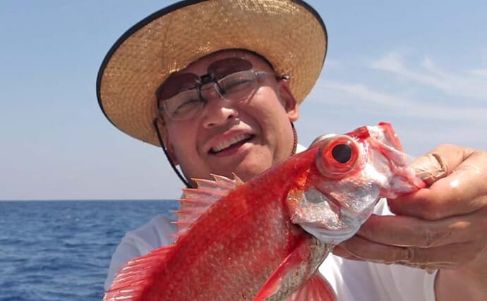 中深海五目釣りでアカムツにアラと高級美味なレア魚ヒット！【静岡・わし丸】