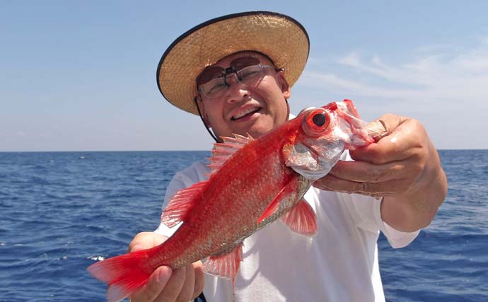 中深海五目釣りでアカムツにアラと高級美味なレア魚ヒット！【静岡・わし丸】