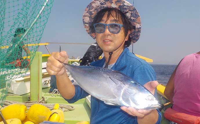 相模湾コマセカツオ釣りで良型ホンガツオにヒラソーダ好捕【神奈川・ちがさき丸】