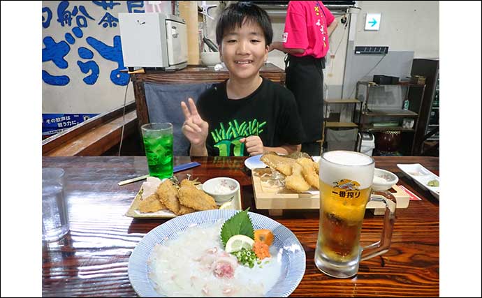 小学生が『釣船茶屋ざうお』で居酒屋デビュー　マダイにヒラメにクルマエビをキャッチ！