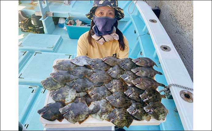 【船釣り釣果速報】カワハギ釣りでコンスタントにヒット！数釣りを達成（愛知）