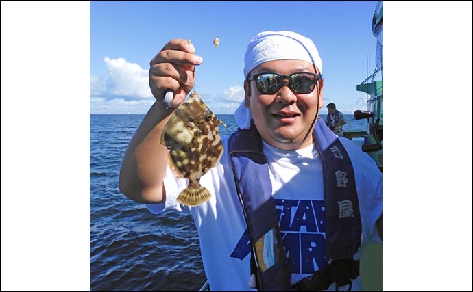 東京湾の船カワハギ釣りで27cm頭に釣る人9尾【千葉・吉野屋】シーズン遅れ気味か