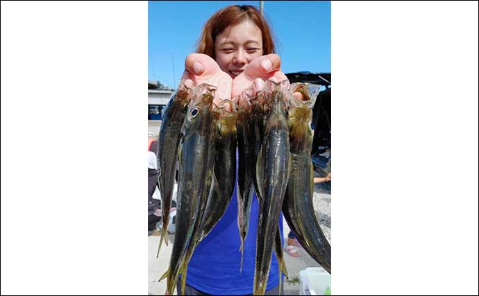 【船釣り釣果速報】スルメイカ釣り好調で船上に沖干しズラリ！（愛知）