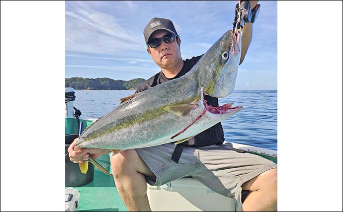 カセでのエサ釣りで9kg超ブリをキャッチ【和歌山・串本】ワラサは4匹顔出し